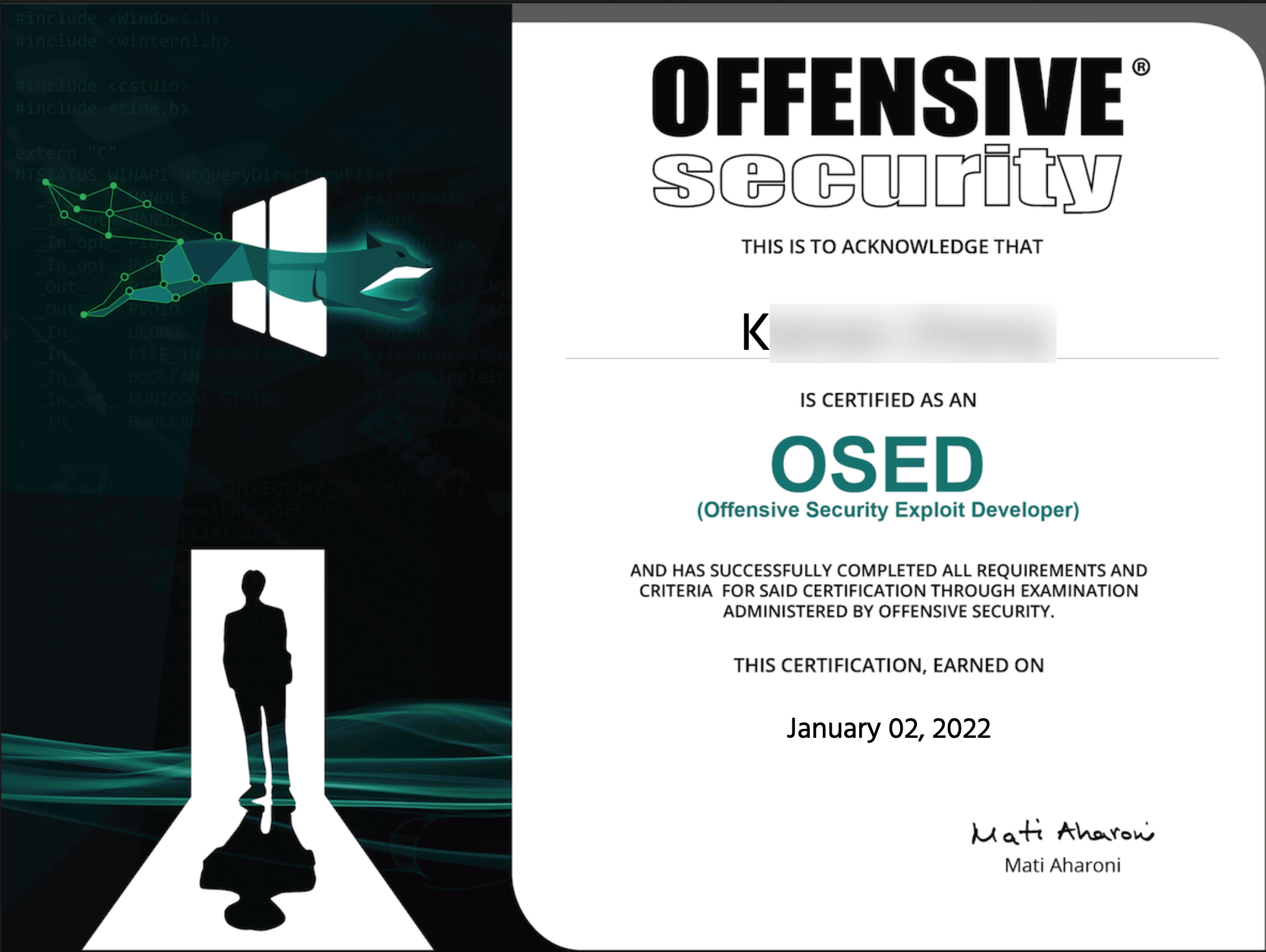 OSED Certification